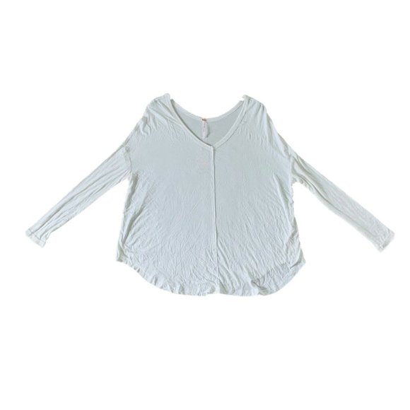 Free People Moonshine White V-Neck Tunic Top Small - Picture 3 of 9